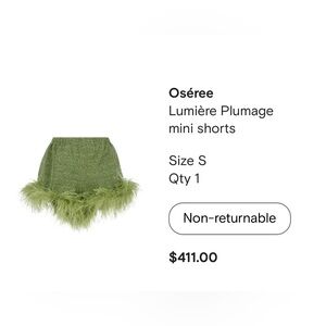 Oseree lumiere plumage mini shorts